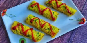 Moong dal egg roll